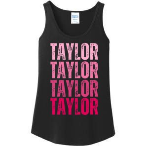 Personalized Name Taylor I Love Taylor Ladies Essential Tank