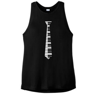 Piano Neck Tie Funny Humorous Keyboard Music Player Fun Gift Ladies PosiCharge Tri-Blend Wicking Tank