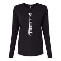 Piano Neck Tie Funny Humorous Keyboard Music Player Fun Gift Womens Cotton Relaxed Long Sleeve T-Shirt