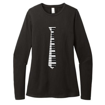 Piano Neck Tie Funny Humorous Keyboard Music Player Fun Gift Womens CVC Long Sleeve Shirt