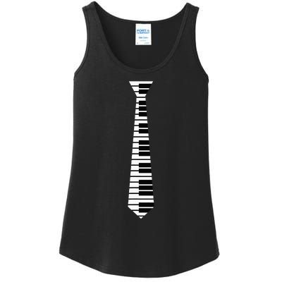 Piano Neck Tie Funny Humorous Keyboard Music Player Fun Gift Ladies Essential Tank