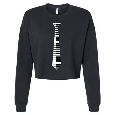 Piano Neck Tie Funny Humorous Keyboard Music Player Fun Gift Cropped Pullover Crew