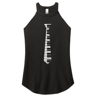 Piano Neck Tie Funny Humorous Keyboard Music Player Fun Gift Women's Perfect Tri Rocker Tank