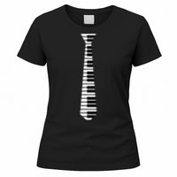 Piano Neck Tie Funny Humorous Keyboard Music Player Fun Gift Women's T-Shirt