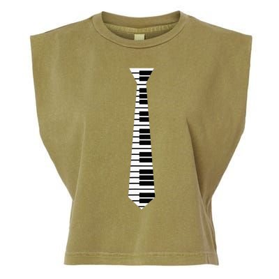 Piano Neck Tie Funny Humorous Keyboard Music Player Fun Gift Garment-Dyed Women's Muscle Tee