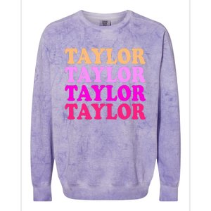 Personalized Name T.aylor I Love T.aylor  Colorblast Crewneck Sweatshirt