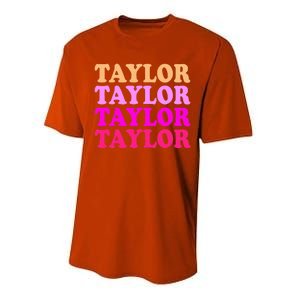 Personalized Name T.aylor I Love T.aylor  Performance Sprint T-Shirt