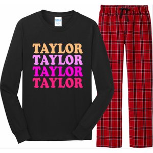 Personalized Name T.aylor I Love T.aylor  Long Sleeve Pajama Set