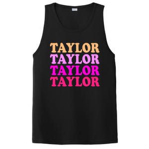 Personalized Name T.aylor I Love T.aylor  PosiCharge Competitor Tank