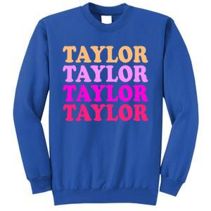 Personalized Name T.aylor I Love T.aylor  Tall Sweatshirt