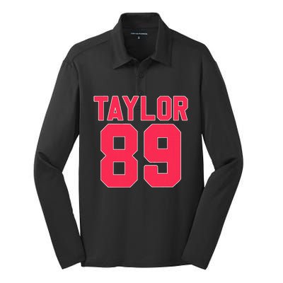 Pink Numbers Taylor Silk Touch Performance Long Sleeve Polo