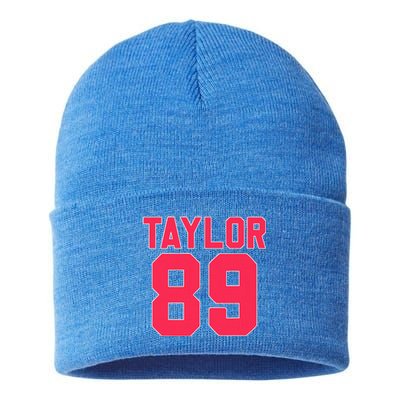 Pink Numbers Taylor Sustainable Knit Beanie