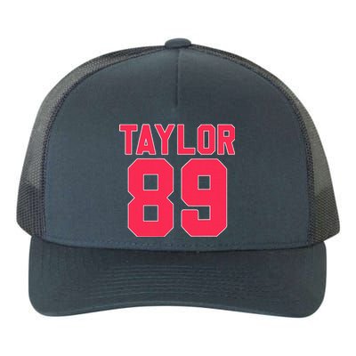 Pink Numbers Taylor Yupoong Adult 5-Panel Trucker Hat