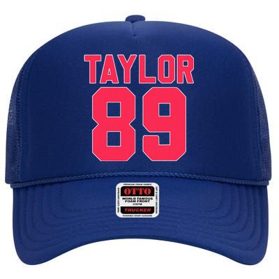 Pink Numbers Taylor High Crown Mesh Back Trucker Hat