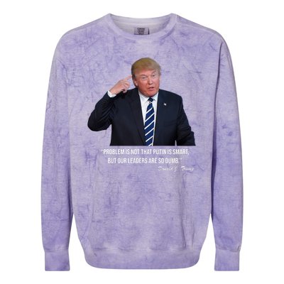 Problem Not That Putin Smart Funny Donald Trump Quote Colorblast Crewneck Sweatshirt