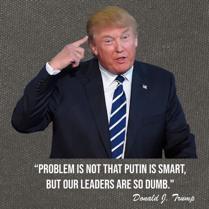 Problem Not That Putin Smart Funny Donald Trump Quote Cotton Canvas Backpack