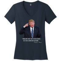 Problem Not That Putin Smart Funny Donald Trump Quote Women's V-Neck T-Shirt