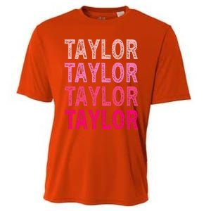 Personalized Name Taylor I Love Taylor Cooling Performance Crew T-Shirt