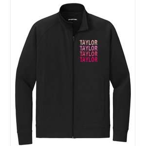 Personalized Name Taylor I Love Taylor Stretch Full-Zip Cadet Jacket