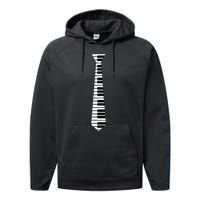 Piano Neck Tie Funny Humorous Keyboard Music Player Fun Gift Performance Fleece Hoodie