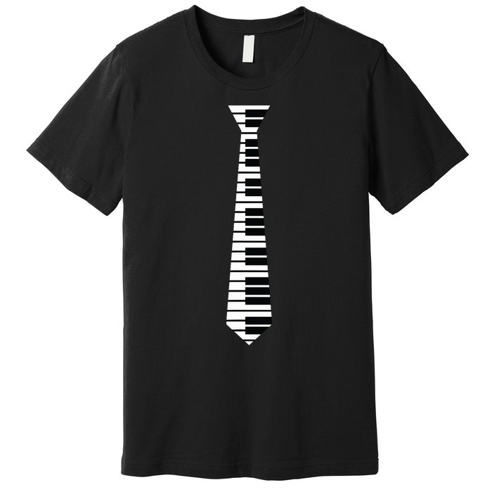 Piano Neck Tie Funny Humorous Keyboard Music Player Fun Gift Premium T-Shirt