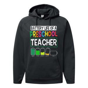 Preschool Nursery Teacher Battery Life PreK Instructor Performance Fleece Hoodie