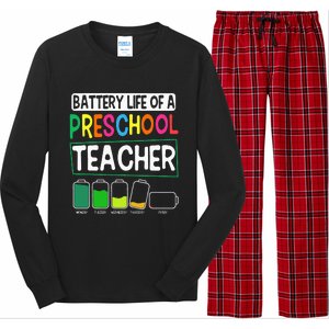 Preschool Nursery Teacher Battery Life PreK Instructor Long Sleeve Pajama Set