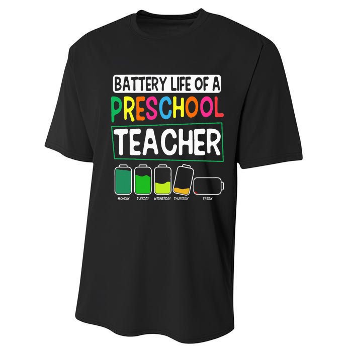 Preschool Nursery Teacher Battery Life PreK Instructor Performance Sprint T-Shirt