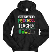 Preschool Nursery Teacher Battery Life PreK Instructor Tie Dye Hoodie