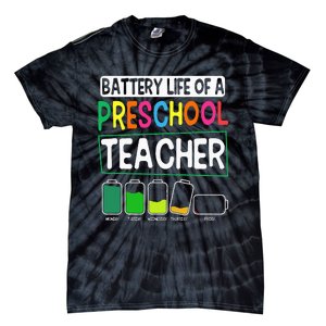 Preschool Nursery Teacher Battery Life PreK Instructor Tie-Dye T-Shirt