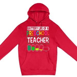 Preschool Nursery Teacher Battery Life PreK Instructor Premium Pullover Hoodie