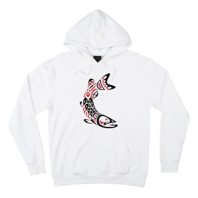 Pacific Northwest tribe art Salmon Fish Saltwater Fish Hoodie