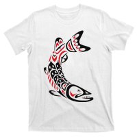 Pacific Northwest tribe art Salmon Fish Saltwater Fish T-Shirt