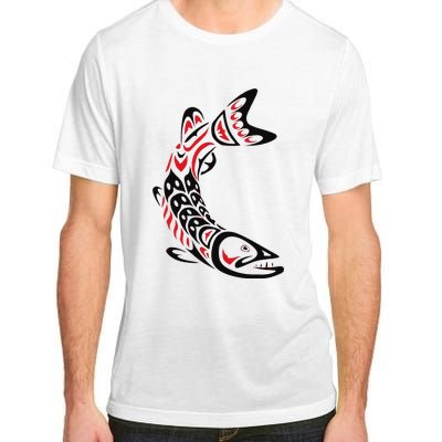 Pacific Northwest tribe art Salmon Fish Saltwater Fish Adult ChromaSoft Performance T-Shirt