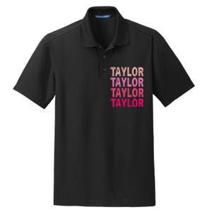 Personalized Name Taylor I Love Taylor Dry Zone Grid Polo