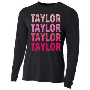 Personalized Name Taylor I Love Taylor Cooling Performance Long Sleeve Crew