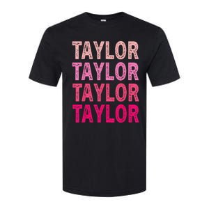 Personalized Name Taylor I Love Taylor Softstyle CVC T-Shirt