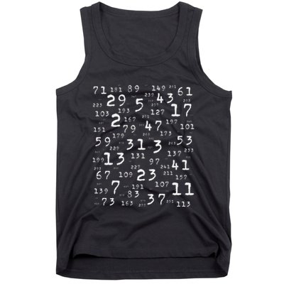 Prime Numbers Teacher Nerd Geek Science Student Logic Maths Tank Top