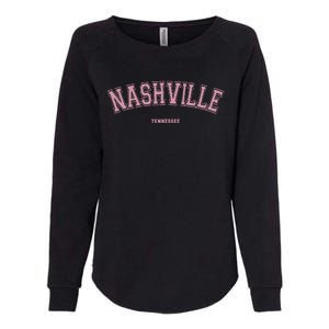 Pink Nashville Tennessee TN Varsity On Nashville Womens California Wash Sweatshirt