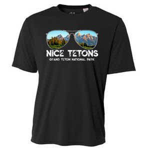 Punny Nice Tetons Teton Mountain Cooling Performance Crew T-Shirt