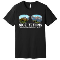 Punny Nice Tetons Teton Mountain Premium T-Shirt