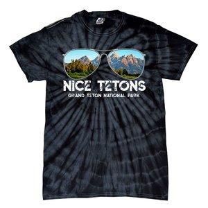 Punny Nice Tetons Teton Mountain Tie-Dye T-Shirt