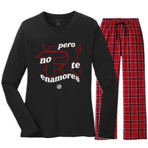 Pero No Te Enamores Fuerza Pnte Women's Long Sleeve Flannel Pajama Set 