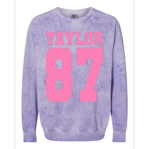 Pink Numbers Tay.Lor Colorblast Crewneck Sweatshirt