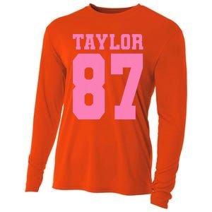 Pink Numbers Tay.Lor Cooling Performance Long Sleeve Crew