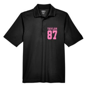 Pink Numbers Tay.Lor Men's Origin Performance Pique Polo