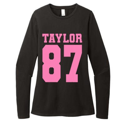 Pink Numbers Tay.Lor Womens CVC Long Sleeve Shirt