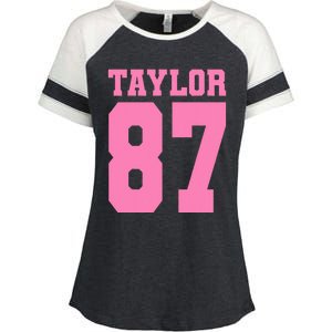 Pink Numbers Tay.Lor Enza Ladies Jersey Colorblock Tee