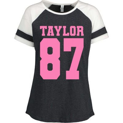 Pink Numbers Tay.Lor Enza Ladies Jersey Colorblock Tee