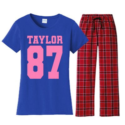 Pink Numbers Tay.Lor Women's Flannel Pajama Set